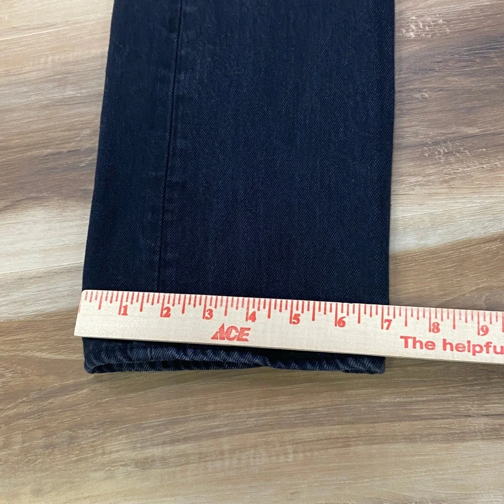 Levi's 501 Jeans Size 28x28 Straight Leg 100% Cotton Black Denim Mens